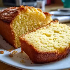 En saftig sockerkaka, perfekt att baka till fikat. Den gyllene skorpan och mjuka inkråmet ser oemotståndlig ut.