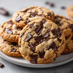 En hög med chokladkakor, perfekt för dig som gillar att baka med farinsocker. De ser så goda ut!