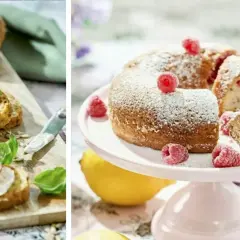 Nyttigt bröd och en saftig hallon-kaka, perfekt att baka i airfryer för en snabb och god fika.