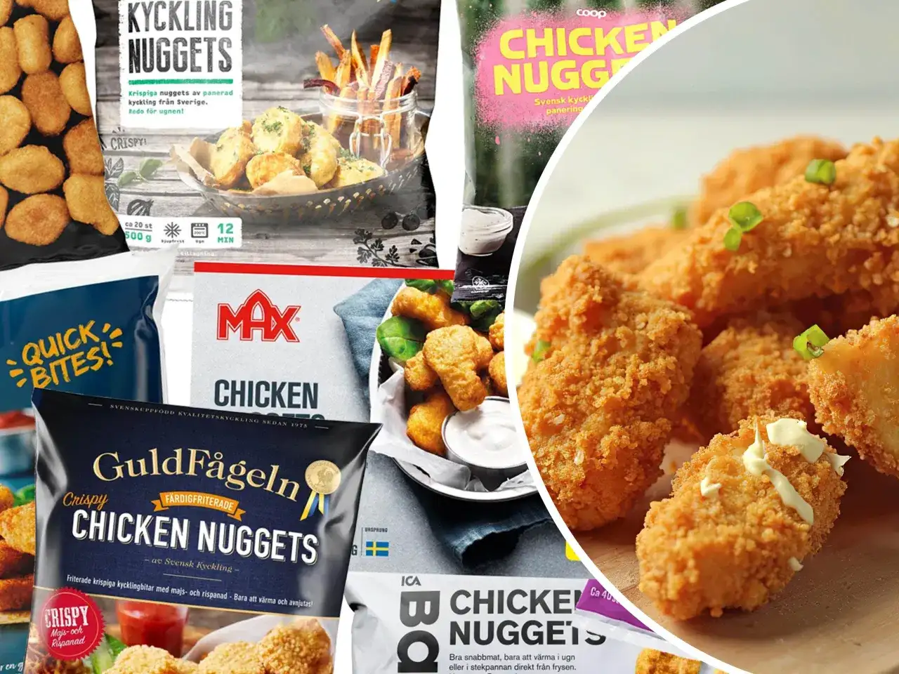 Krispiga chicken nuggets hemma i ugn, airfryer eller stekpanna
